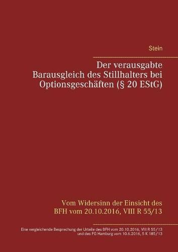 Der Verausgabte Barausgleich Des Stillhalters Bei Optionsgeschaften ( 20 Estg)