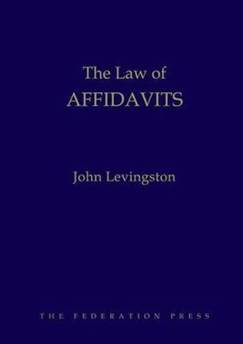 Cover image for The Law of Affidavits