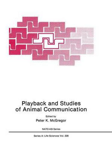 Cover image for Playback and Studies of Animal Communication