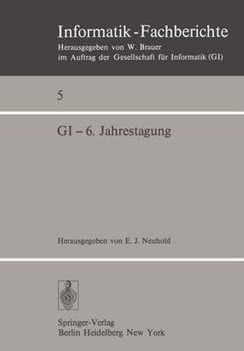 Cover image for GI - 6. Jahrestagung