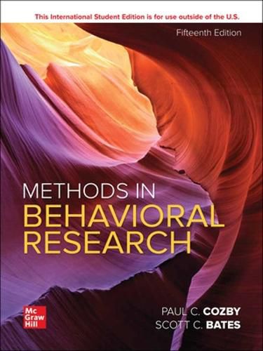 Cover image for Methods in Behavioral Research ISE