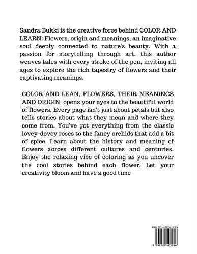 Cover image for COLOR AND LEARN; Flowers, their meanings and origin