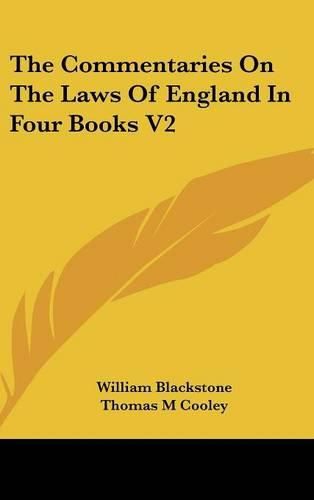 Cover image for The Commentaries on the Laws of England in Four Books V2