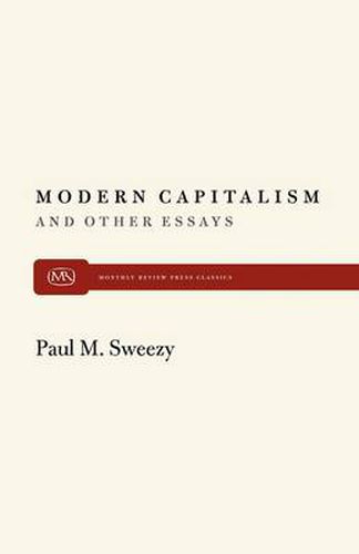 Cover image for Modern Capitalism and Other Essays