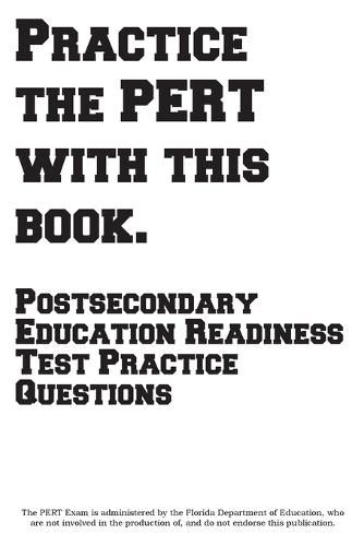 Cover image for Practice the PERT with this Book!: Postsecondary Education Readiness Test Practice Questions