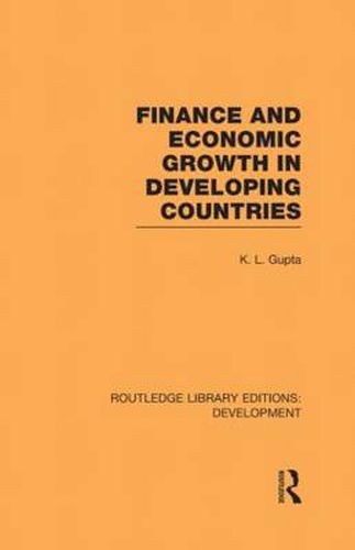 Cover image for Finance and Economic Growth in Developing Countries