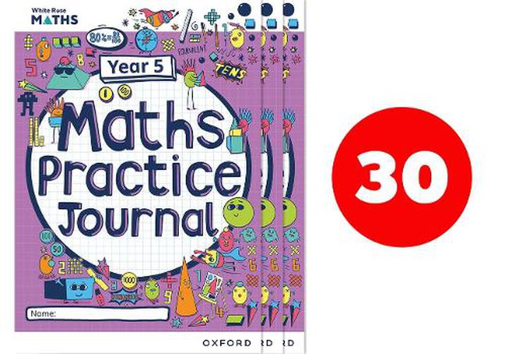 Cover image for White Rose Maths Practice Journals Year 5 Workbooks: Pack of 30