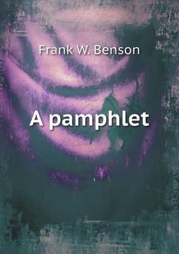 Cover image for A pamphlet