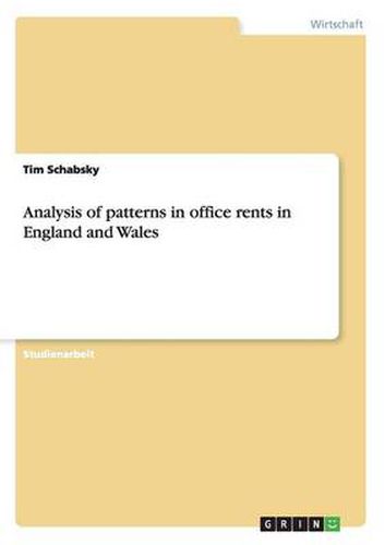 Cover image for Analysis of patterns in office rents in England and Wales