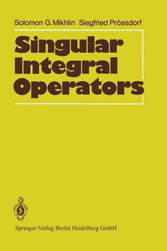 Cover image for Singular Integral Operators