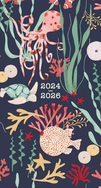 Cover image for 2025 Under the Sea Checkbook/2 Year Pocket Planner