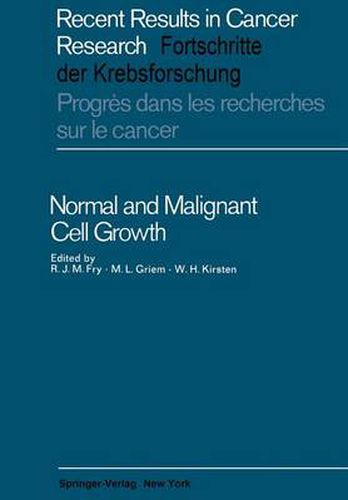 Cover image for Normal and Malignant Cell Growth