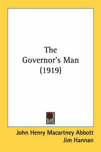 Cover image for The Governor's Man (1919)