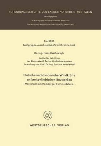 Cover image for Statische Und Dynamische Windkrafte an Kreiszylindrischen Bauwerken: Messungen Am Hamburger Fernmeldeturm