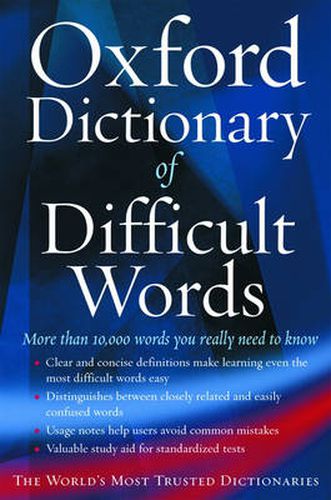 Cover image for The Oxford Dictionary of Difficult Words