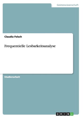 Cover image for Frequentielle Lesbarkeitsanalyse