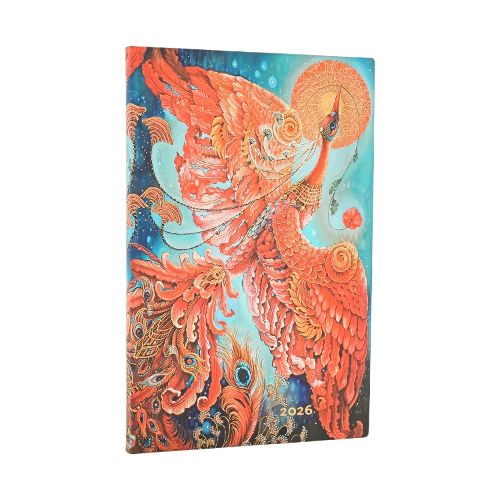 Cover image for 2026 Firebird (Birds of Happiness) Maxi 12-month Horizontal Softcover Flexi Dayplanner 2026 (Elastic Band Closure)