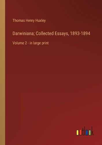 Cover image for Darwiniana; Collected Essays, 1893-1894