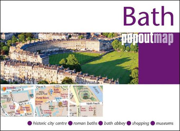 Cover image for Bath PopOut Map - pocket size, pop up map of Bath city centre