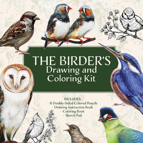 Cover image for The Birder's Drawing and Coloring Kit