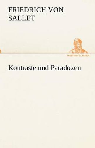 Cover image for Kontraste und Paradoxen