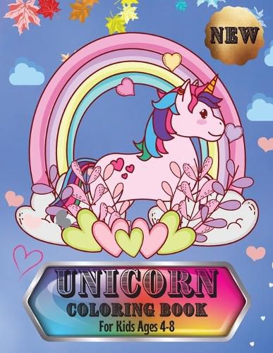 Cover image for Unicorn Coloring Book: For Kids Ages 4-8