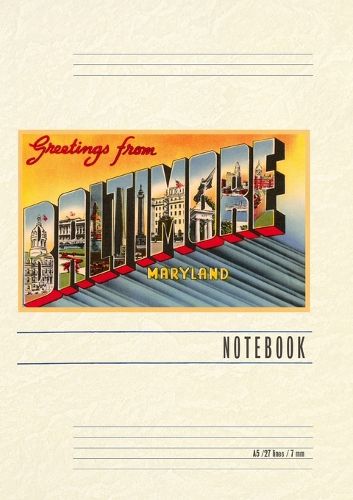 Cover image for Vintage Lined Notebook Greetings from Baltimore