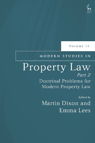 Cover image for Modern Studies in Property Law, Volume 13, Part 1