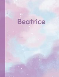 Cover image for Beatrice: Personalized Composition Notebook - College Ruled (Lined) Exercise Book for School Notes, Assignments, Homework, Essay Writing. Pink Blue Purple Cover Art - Cloud Marble with Name