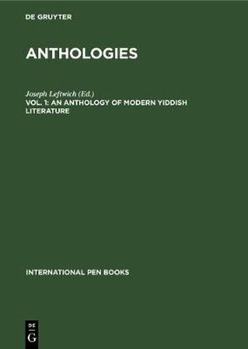 Cover image for An Anthology of Modern Yiddish Literature