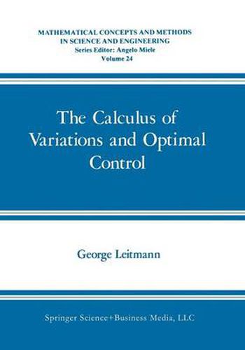 Cover image for The Calculus of Variations and Optimal Control: An Introduction