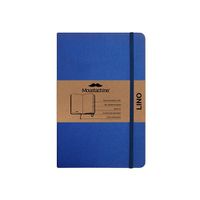 Cover image for Moustachine Classic Linen Hardcover Indigo Blue Blank Pocket