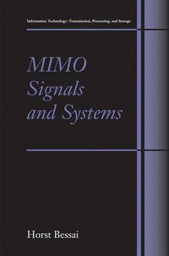 Cover image for MIMO Signals and Systems