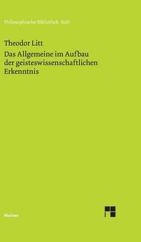 Cover image for Das Allgemeine im Aufbau der geisteswissenschaftlichen Erkenntnis