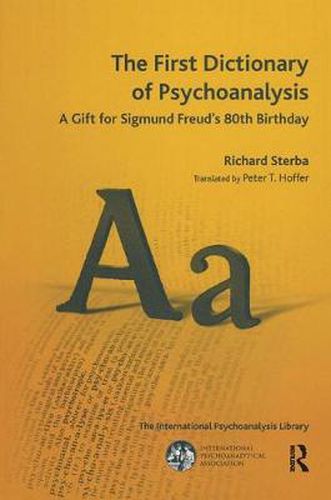 Cover image for Dictionary of Psychoanalysis: A Gift for Sigmund Freud's 80th Birthday