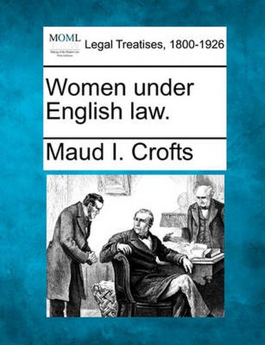 Cover image for Women Under English Law