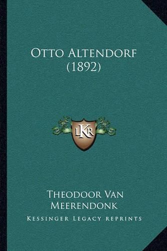Cover image for Otto Altendorf (1892) Otto Altendorf (1892)