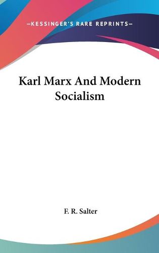 Cover image for Karl Marx and Modern Socialism