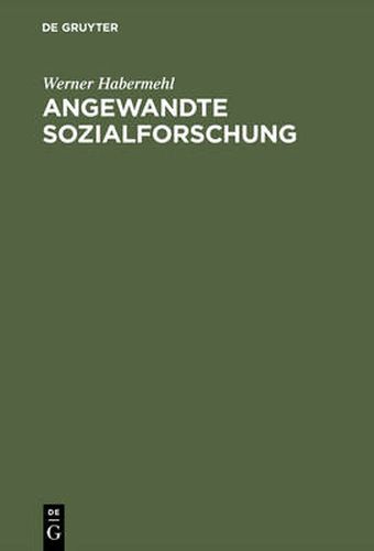 Cover image for Angewandte Sozialforschung