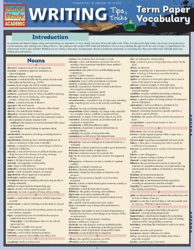 Cover image for Writing Tips: Term Paper Vocabulary