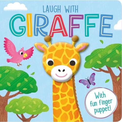 Cover image for Laugh with Giraffe: Finger Puppet Board Book