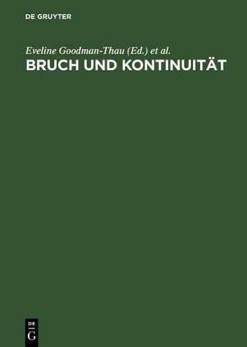 Cover image for Bruch Und Kontinuitaet Juedisches Denken in Der Europaeischen Geistesgeschichte