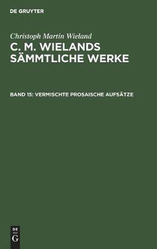 Cover image for Vermischte Prosaische Aufsatze