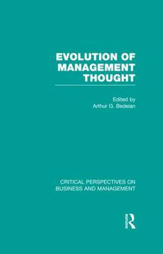 Cover image for Evolution of Management Thought