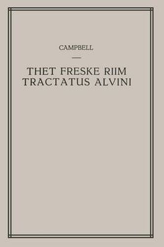 Cover image for Thet Freske Riim Tractatus Alvini