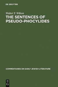 Cover image for The Sentences of Pseudo-Phocylides