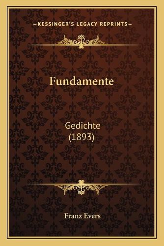 Cover image for Fundamente: Gedichte (1893)