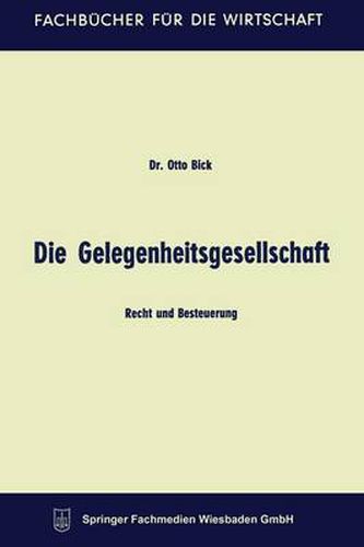 Cover image for Die Gelegenheitsgesellschaft