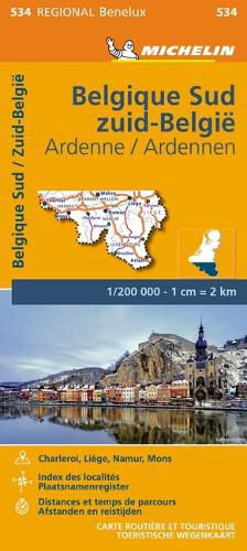 Cover image for Michelin Map Belgium: South, Ardenne 534