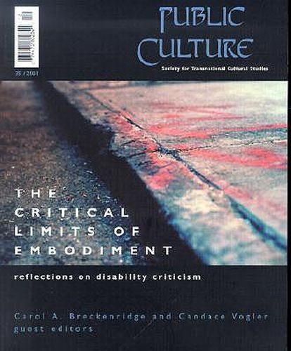 Cover image for The Critical Limits of Embodiment: Reflections on Disability Criticism